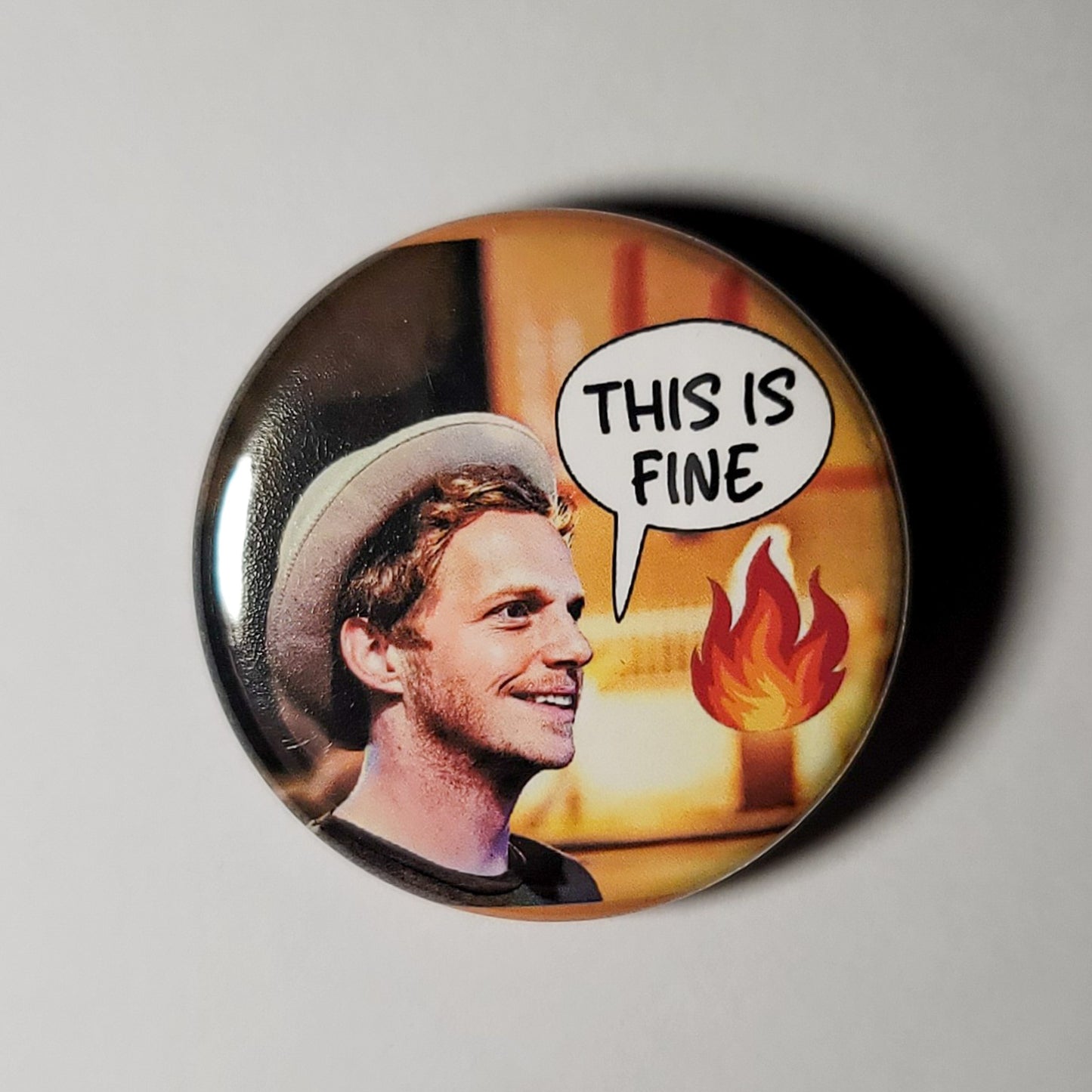 "This is Fine" - 1.25" Pinback Button